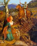 Arthur Hughes Gareth Helps Lyonors and Overthrows the Red Knight painting